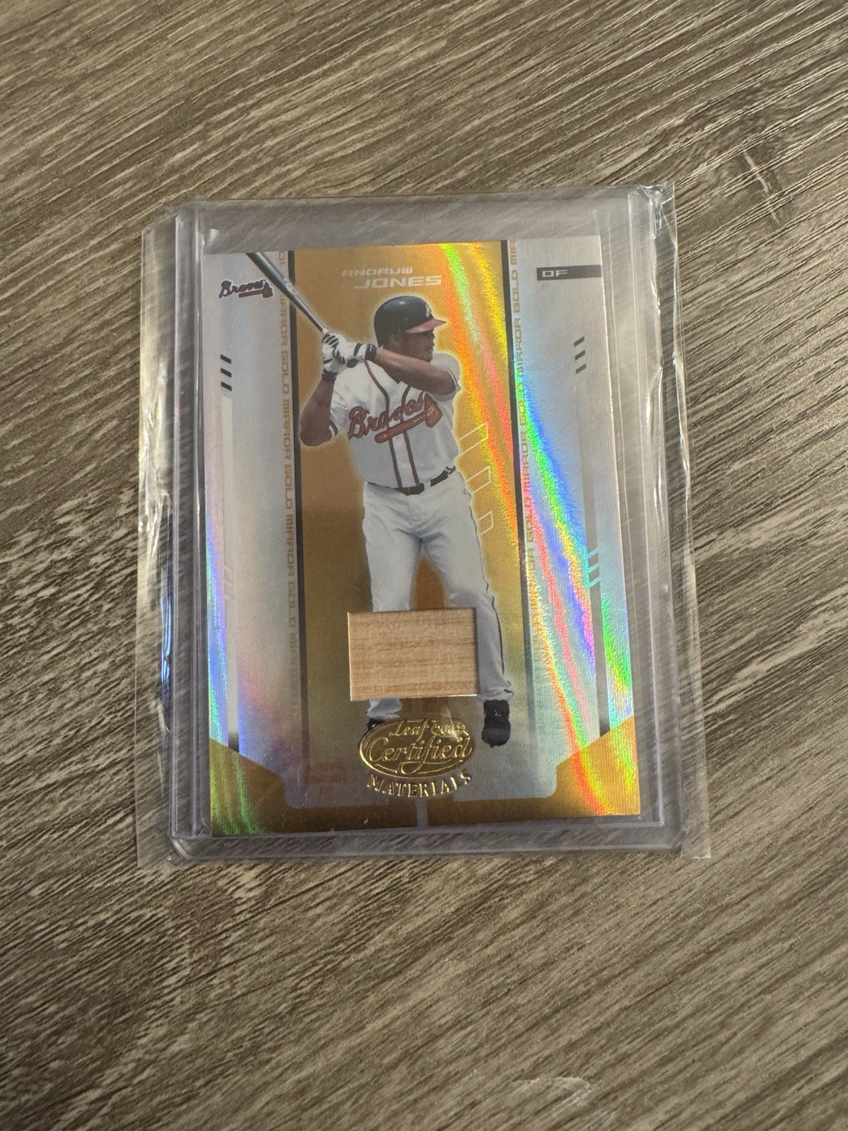 Andruw Jones Wood Bat Card /25