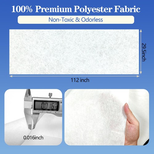 Demiwise MERV 8 Air Filter Material -23 Ft² Cut to 0" x 112" x 29.5", White - Picture 3 of 6