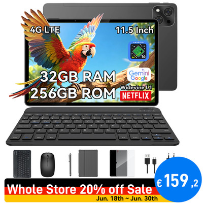 ExcitPower T12 Pro Android 16 Tablet 11,5'' 2,8K  32GB+256GB G100 4G LTE 8000mAh