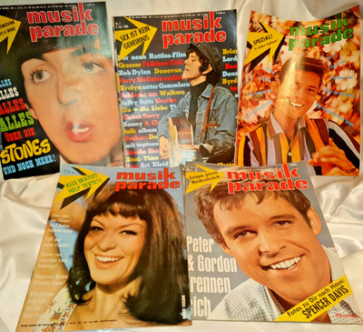 Musikzeitschrift zum raussuchen MUSIK PARADE 1965-1967 teils mit Poster
