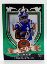 2021 Panini Prizm Draft Picks Crusade Green #176 Kadarius Toney RC Giants