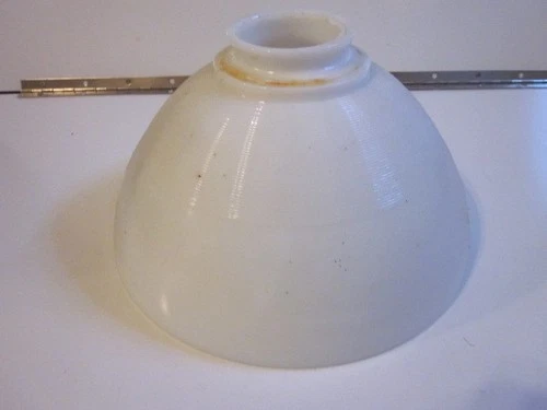 VTG Ribbed Dome Torchiere White Milk Glass Lamp Shade With 3” Fitter 10" X 8.5"