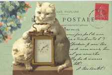 *  Retro  Kunstkarte  VINTAGE  *  Katze  **  Cat       postcard #3