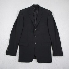 Prada Milano Suit Mens 48 R IT Black Virgin Wool Mohair 3 Button