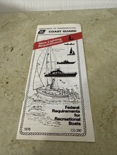 Vintage 1978 Boating Brochure US Coast Guard New Lighting Requirements