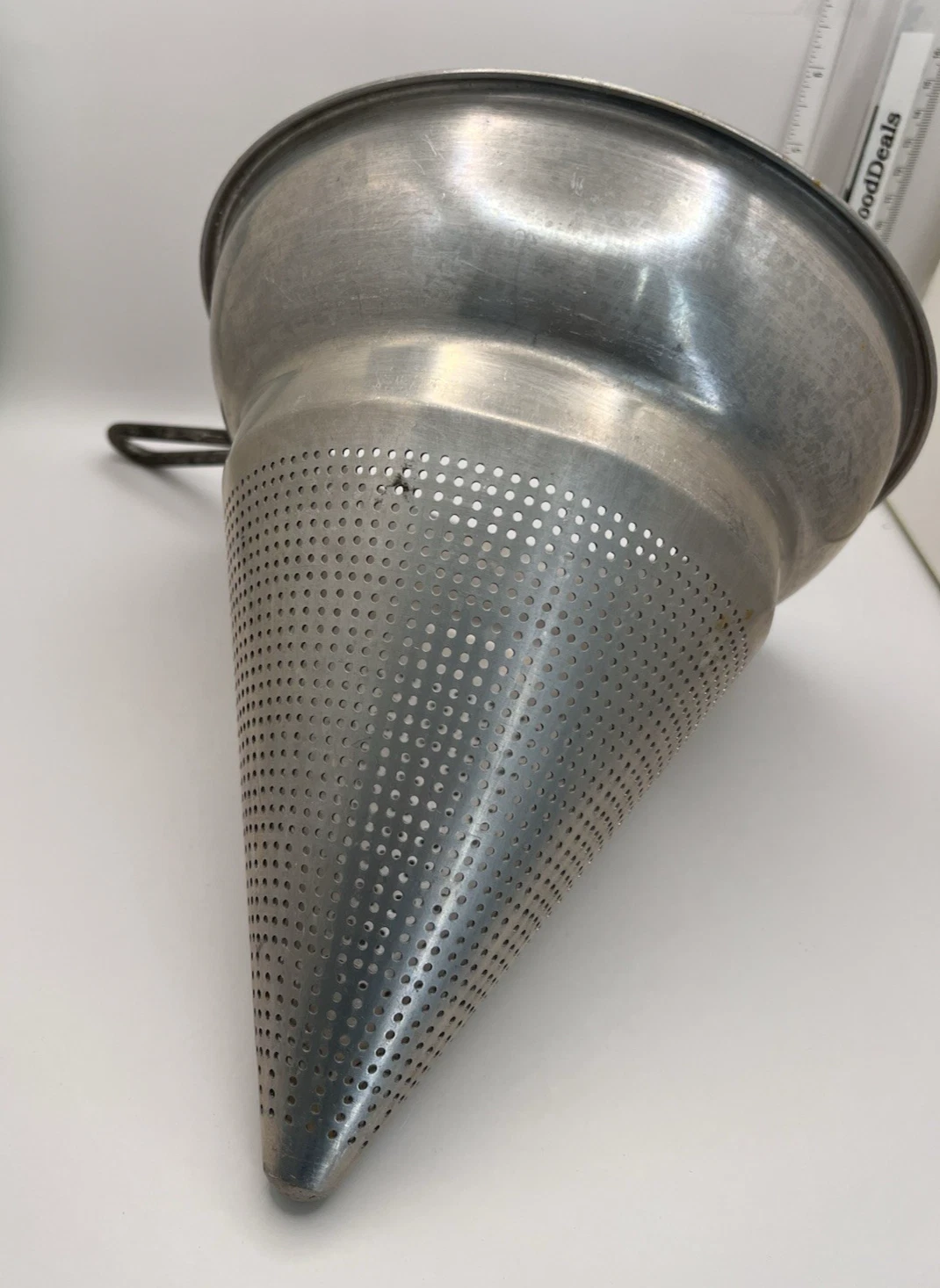 Vintage Cone Aluminum Wear-Ever Sieve Colander Strainer Canning Handle USA No.8