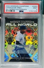 2024 PSA 9 Goodwin Champions GOLD AUTO Leodalis De Vries ALL WORLD RC SSP !
