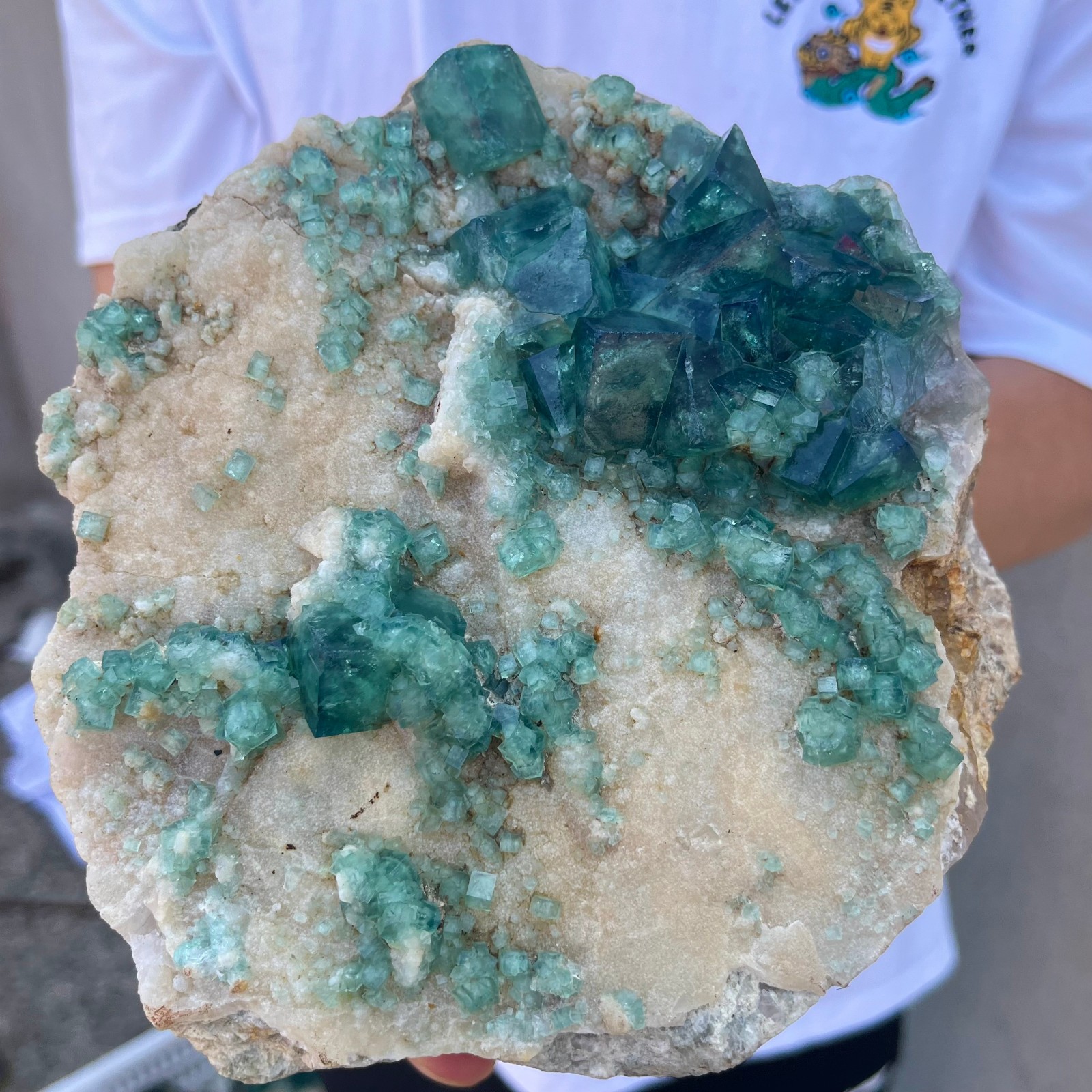 6.1LB Natural Green Fluorite Crystal Ore Specimen