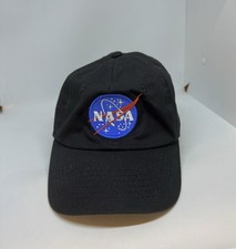 NASA Youth Hat Black Adjustable Strap Back One Size Youth Cap Hat