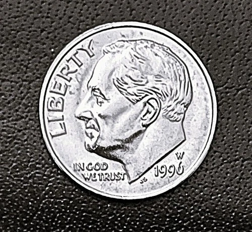 1996 10c W Roosevelt Clad Dime - GEM BU - FREE Shipping  (101)