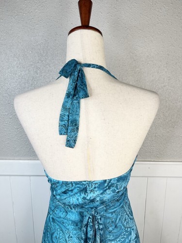 Vintage Y2K Rampage Babydoll Kleid Gr. M Neckholder Fairycore Paisley 90er Paris Hilton - Bild 6 von 8
