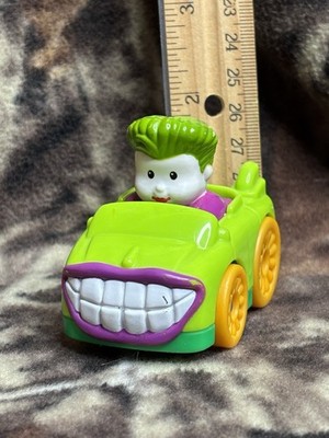 RARE Fisher Price Little People Joker Wheelies Super Friends Race N Chase Car 