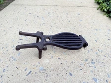 Antique Cast Iron Boot Jack Wrought Iron Blacksmith Forged Ornate