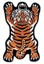 24" x 39" Orange Yellow Tiger Bathroom Non Slip Absorbent Bath Mat Tiger