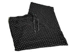 Hue NWOT Women Size 2X Black White Dots Pajama Bottoms Capri Pants Cotton