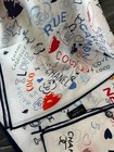 Chanel classic white monogram graffiti women's decorative square scarf/shawl NEW — photo 3