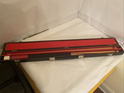 VINTAGE SPALDING 57 INCH 17 OUNCE TWO PIECE POOL CUE STICK With Hard Case