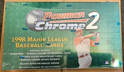 1998 BOWMAN CHROME BASEBALL SERIES 2  SEALED HOBBY BOX 24 PACKS L@@K