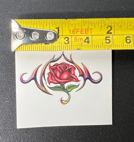 Rose & Thorn Temporary Fake Tattoo Body Art Design Halloween Costume Dress Up - Picture 6 of 7