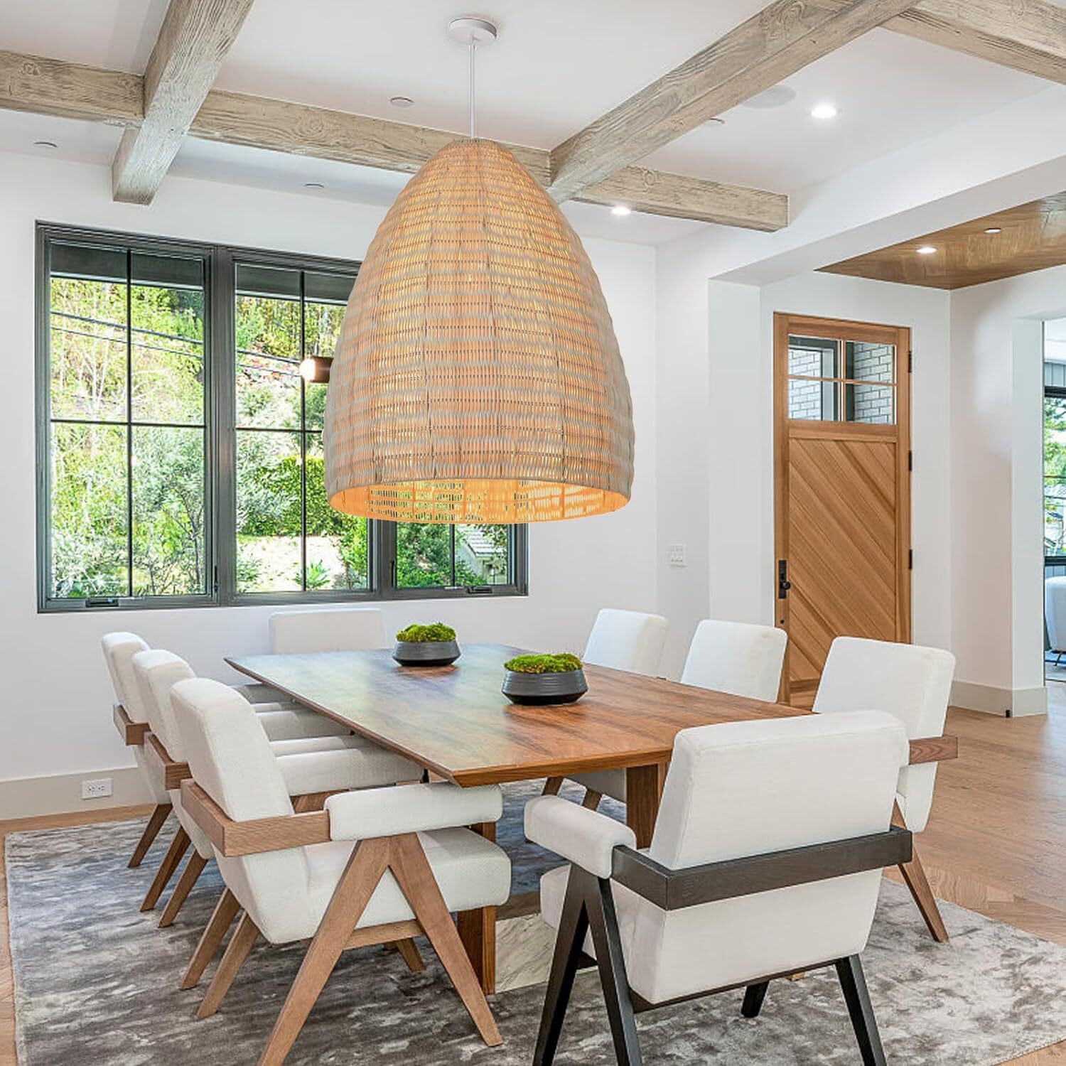 50cm Handmade Chandelier Rattan Pendant Light Hanging Ceiling Lamp Lampshade