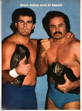 WCCW WORLD CLASS CHAMPIONSHIP WRESTLING PAGE PINUP (1987) BRIAN ADIAS AL MADRIL