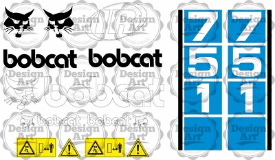BOBCAT 751 MiniBagger Bagger Digger Aufkleber Set Decals
