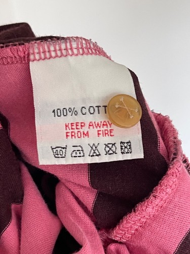 No Added Sugar Girls Pink & Brown Striped Layered Fabric jersey dress age 7/8 - Picture 14 of 16