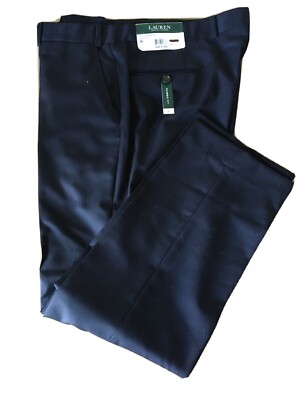 NWT Ralph Lauren 36x30 Wool Edgewood Navy Blue Suit Pants