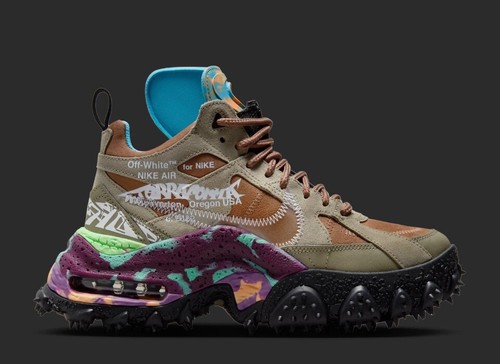 Nike Air Terra Forma x Off-White (DQ1615-200) Shoe Matte Olive Size M 11/ W 12.5 - Picture 3 of 11
