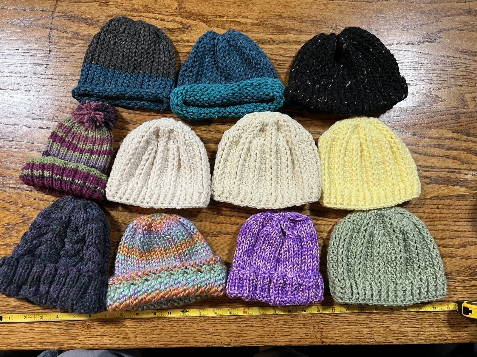 Baby Toddler Crochet Hats Handmade Lot Of 11 Hats