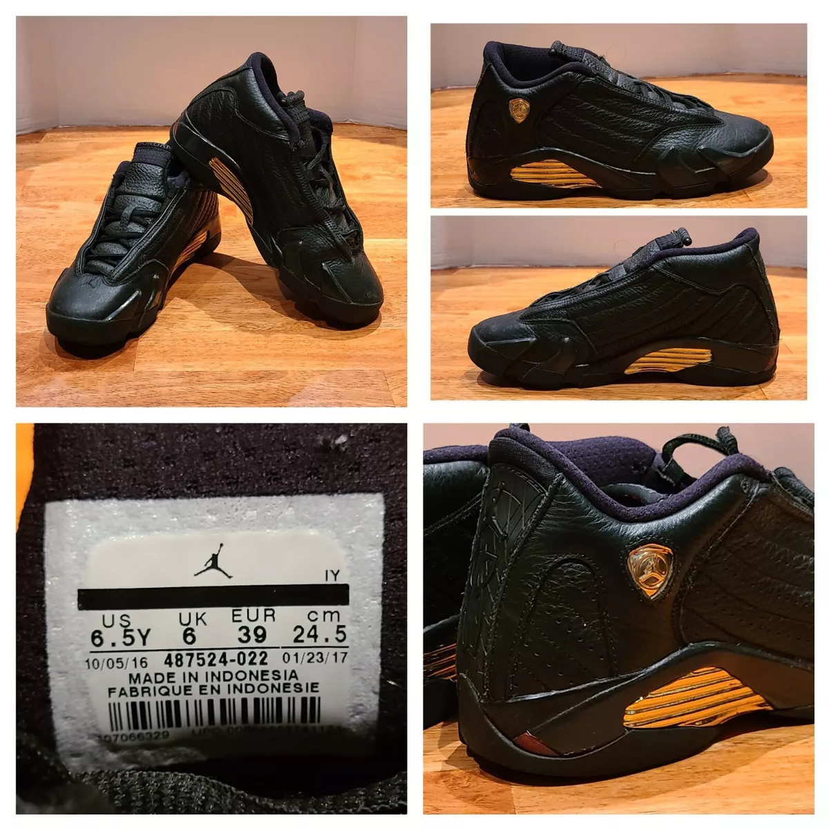 Jordan 14 hotsell black gold