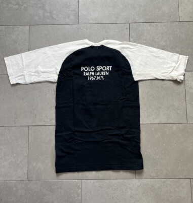 Vintage 90s Polo Sport Ralph Lauren Motorcycle Rally Raglan Tee 