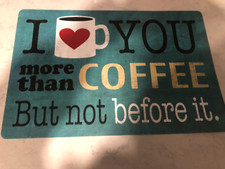 Set of 4 COFFEE theme Kitchen Placemats new