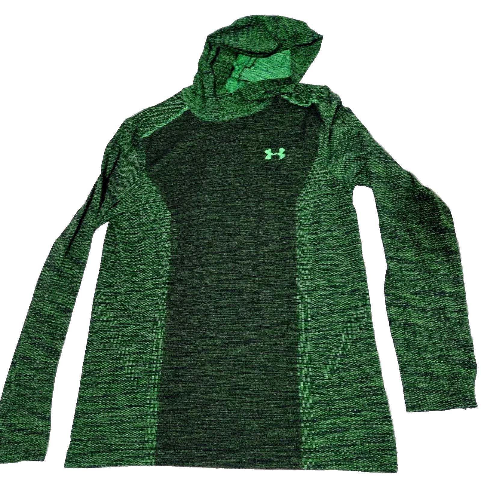 Under Armour Men HeatGear Sweatshirt Threadborne Green Fitted Size M