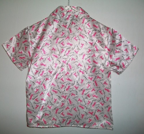 PRE-OWNED GIRLS ROPER SHORT SLEEVE SHIRT FAMOUS HORSE NAMES SIZE 6 TO 6X - Picture 4 of 4