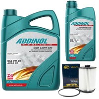 MotoröL Set Addinol 0W-30 Giga Light 6 Liter + ÖLfilter FüR Skoda VW Passat 3.6