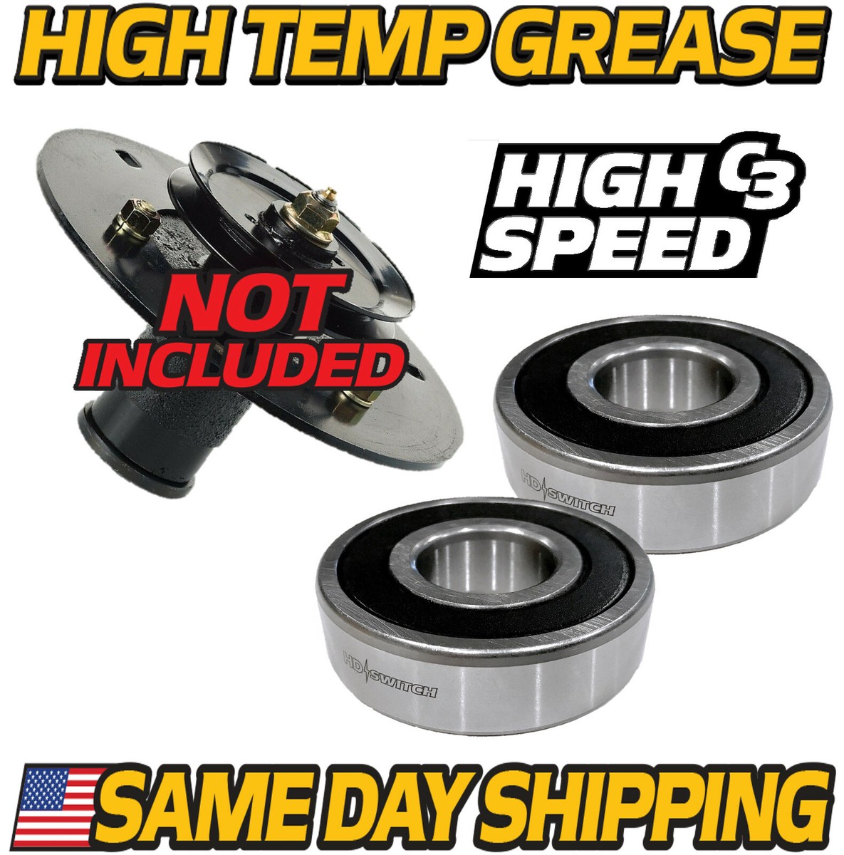 2Pk) Spindle Rebuild Bearing Kit fits Bush Hog Deck 50048640