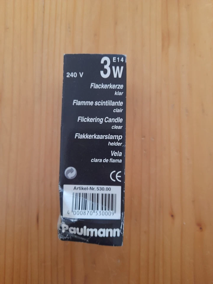 Paulmann neuwertig 3W e 14 flackerkerze 2Stück glühbirne - Bild 4 von 4