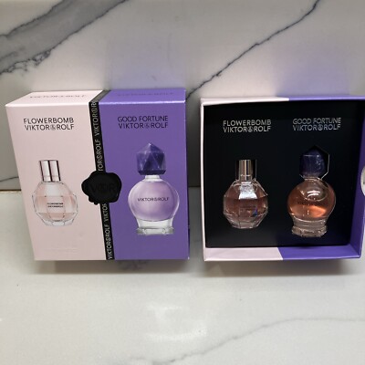 Viktor & Rolf Flowerbomb & Good Fortune Eau De Parfum Travel Gift Set 7ml Each