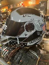 motorcycle helmet New Dot American Flag Dual Visor Full Face Modular Flip Up