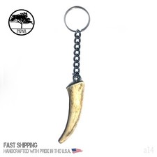 Deer Antler Tip Keychain New 1pc