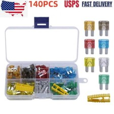 140pcs Assortment Micro2 ATR Blade Fuses Kit for Car, Boat, RV, Truck, SUV