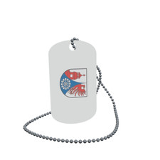 Dog Tag Flag Milower Land OT Large Wudicke Dog Tag Aluminium 30 x 50mm