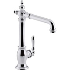 Kohler K-99266-CP Artifacts Single-Hole Kitchen Sink Faucet with 13-1/2 In.