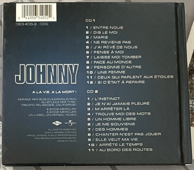 20D - Johnny HALLYDAY 2CD A la vie, a death!  Heft mit Songtexten