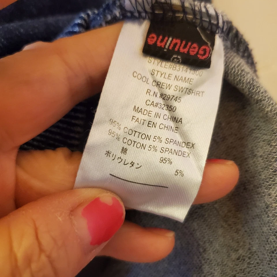 Volcom Cool Crew Sweatshirt Womens Sz XL Blue Crewneck Beach Skater Y2K - Image 4 of 4