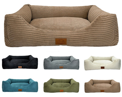 Hundebett orthopdisch Kuschel Cord XS - XL fr kleine und groe Hunde  Hundekorb | eBay.de