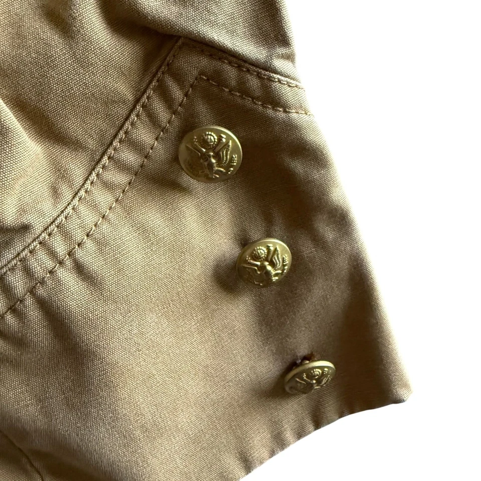 Ralph Lauren Botón Frontal Recortado Jeans Chaqueta Denim Niñas Talla 14 Tostado Caqui Foto 3 de 4