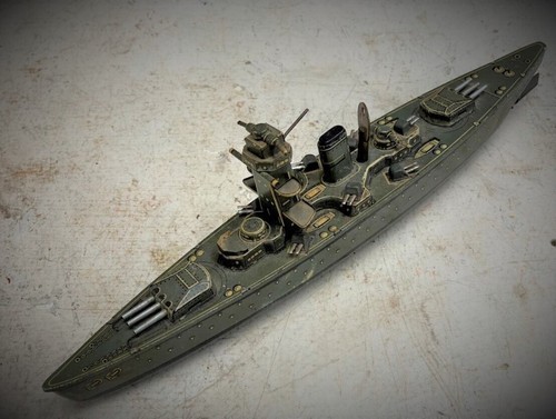 vtg antique CKO Kellerman K-351 Battleship wind up toy Germany WW2 tested works - Picture 1 of 10