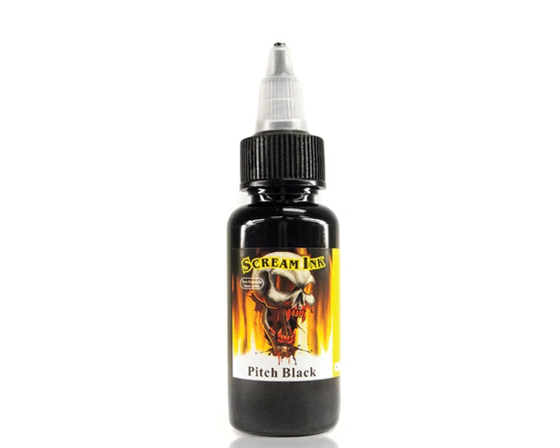 SCREAM INK SCREAM TATTOO INK Bright Vibrant Solid Color Black Pigment (Select Color & Size)